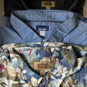 The Foundry Supply Co. Casual Button Down Shirts - Blue and Green